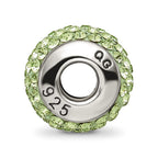 Sterling Silver Reflections August Full Light Green Preciosa Crystal Bead