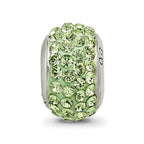 Sterling Silver Reflections August Full Light Green Preciosa Crystal Bead