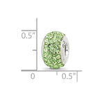 Sterling Silver Reflections August Full Light Green Preciosa Crystal Bead