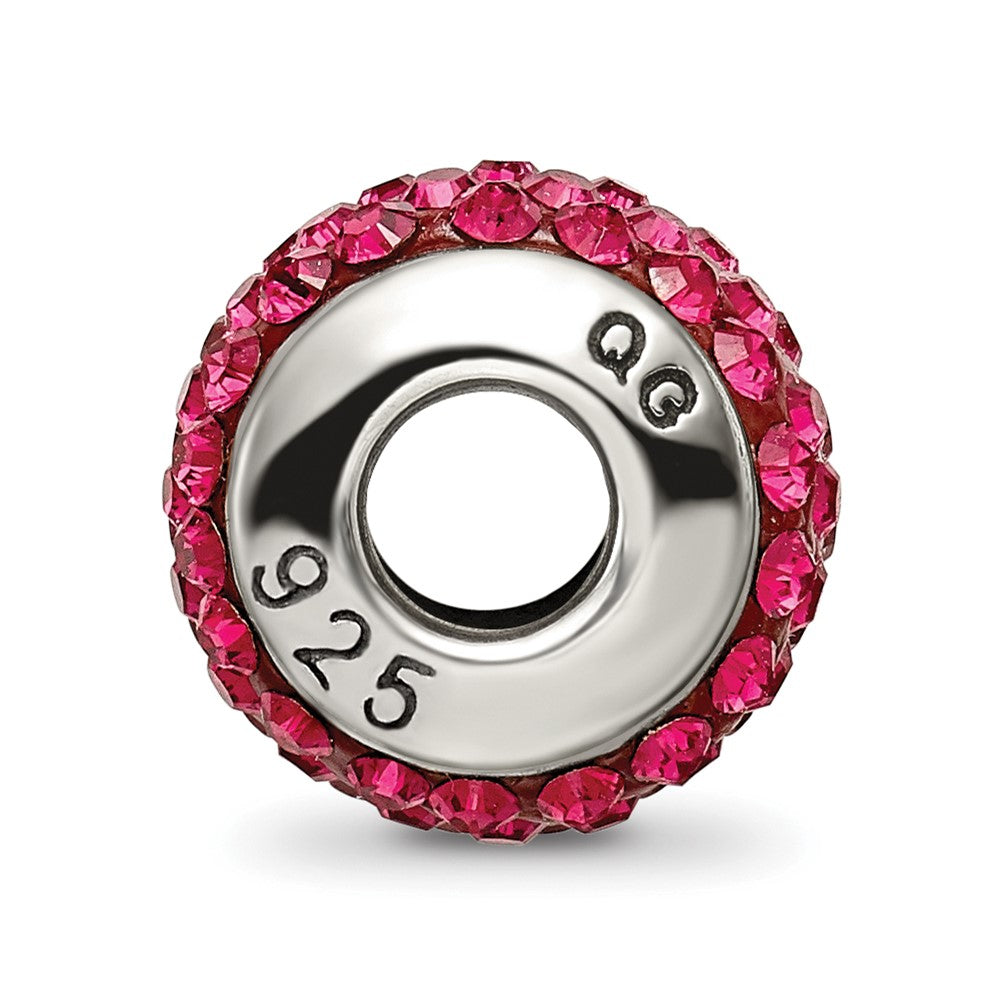 Sterling Silver Reflections July Full Red Preciosa Crystal Bead