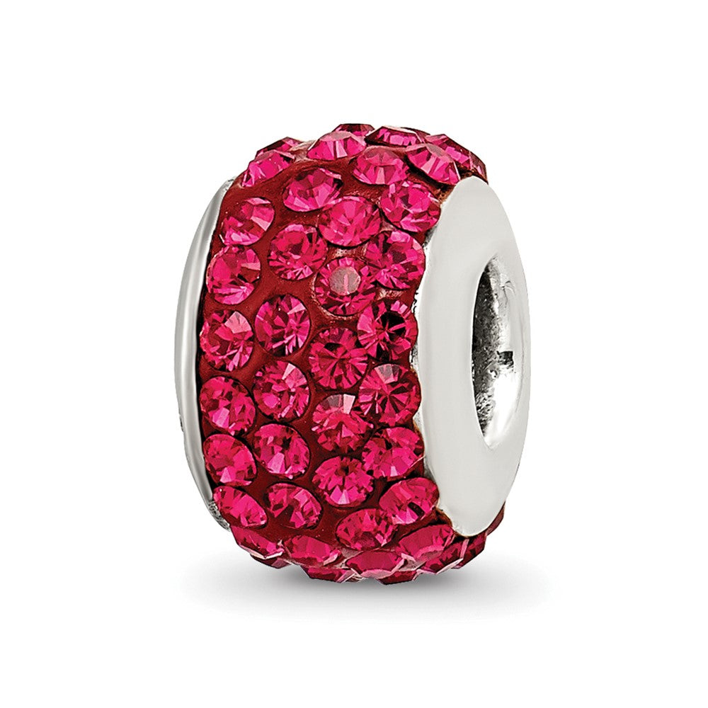 Sterling Silver Reflections July Full Red Preciosa Crystal Bead