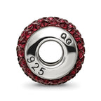 Sterling Silver Reflections June Full Red Preciosa Crystal Bead