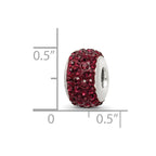Sterling Silver Reflections June Full Red Preciosa Crystal Bead