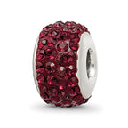 Sterling Silver Reflections June Full Red Preciosa Crystal Bead