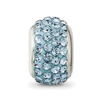 Sterling Silver Reflections March Full Light Blue Preciosa Crystal Bead