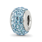 Sterling Silver Reflections March Full Light Blue Preciosa Crystal Bead