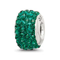 Sterling Silver Reflections May Full Green Preciosa Crystal Bead