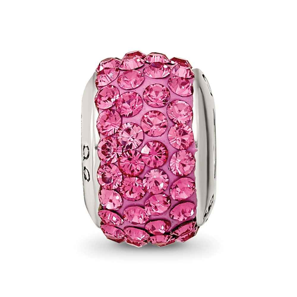 Sterling Silver Reflections October Full Pink Preciosa Crystal Bead