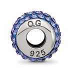 Sterling Silver Reflections September Full Blue Preciosa Crystal Bead