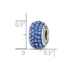 Sterling Silver Reflections September Full Blue Preciosa Crystal Bead