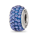 Sterling Silver Reflections September Full Blue Preciosa Crystal Bead