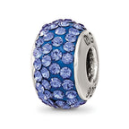 Sterling Silver Reflections September Full Blue Preciosa Crystal Bead