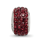 Sterling Silver Reflections June Full Red Preciosa Crystal Bead