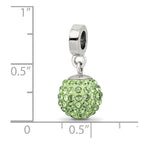 Sterling Silver Reflections Aug Preciosa Crystal Ball Dangle Bead
