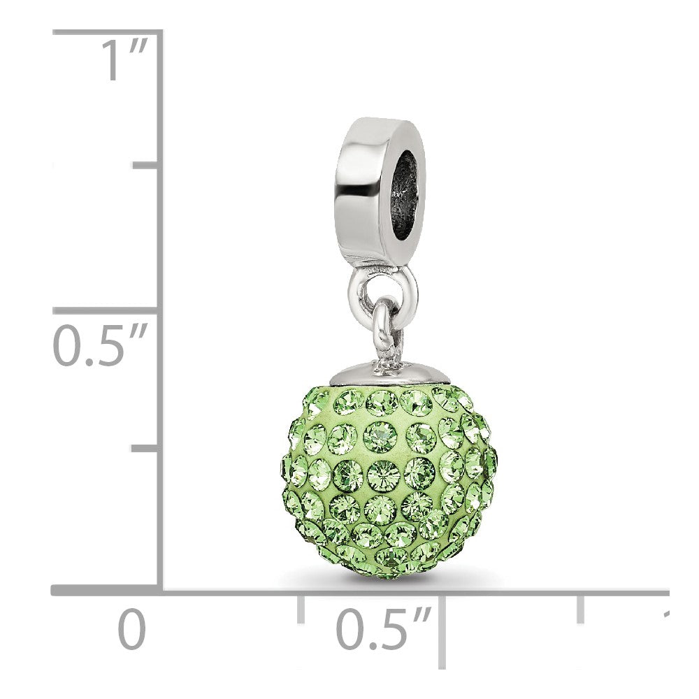 Sterling Silver Reflections Aug Preciosa Crystal Ball Dangle Bead