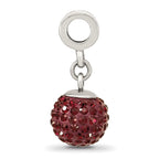 Sterling Silver Reflections Jan Preciosa Crystal Ball Dangle Bead