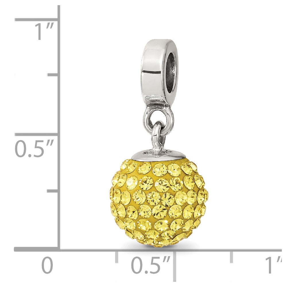 Sterling Silver Reflections Nov Preciosa Crystal Ball Dangle Bead