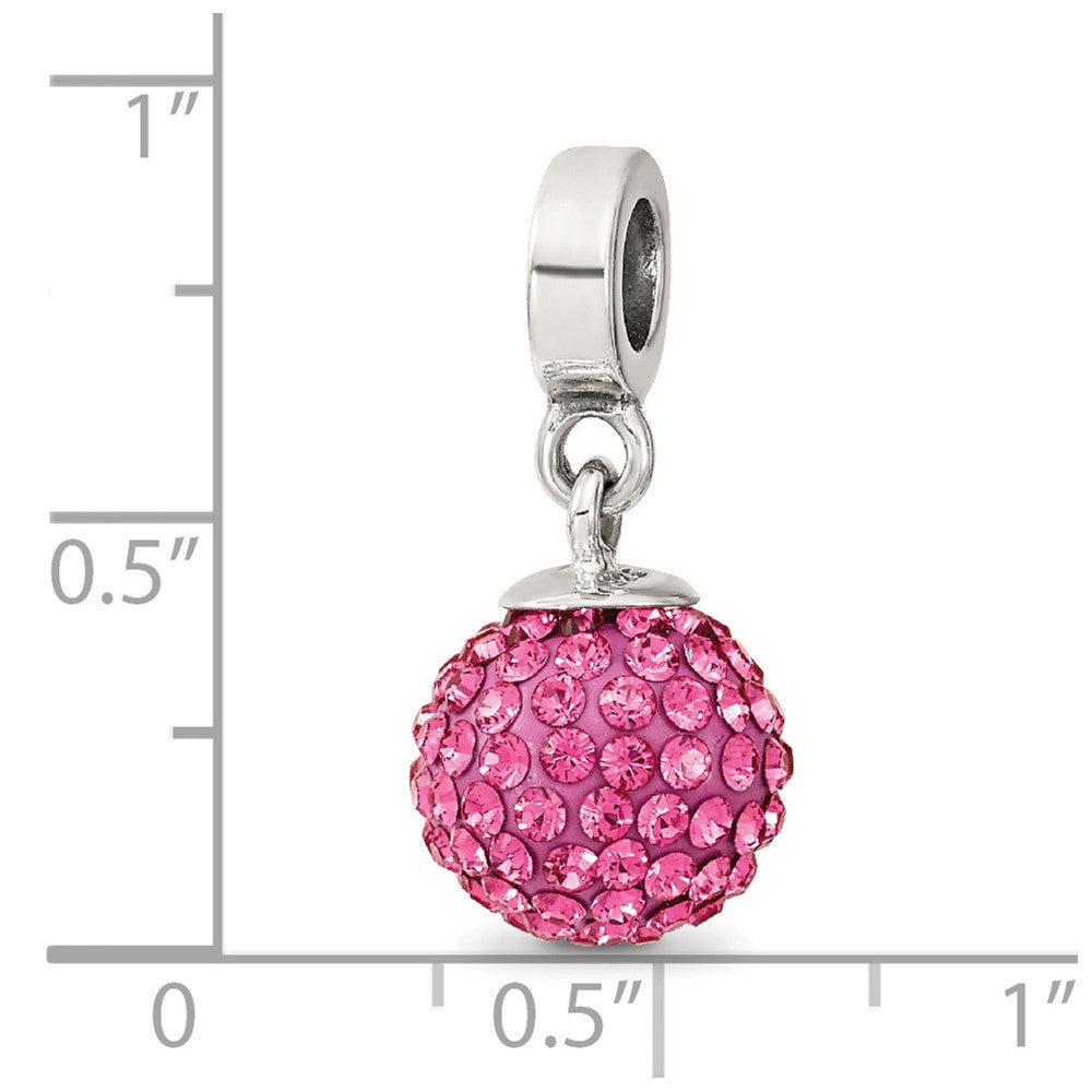 Sterling Silver Reflections Oct Preciosa Crystal Ball Dangle Bead