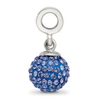 Sterling Silver Reflections Sept Preciosa Crystal Ball Dangle Bead