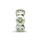 Sterling Silver Reflections August Preciosa Crystal Birthstone Bead