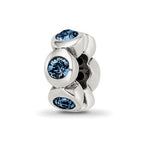 Sterling Silver Reflections Dec Preciosa Crystal Birthstone Bead