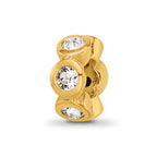 Sterling Silver Gold-plated Reflections April Preciosa Crystal Bead