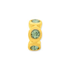 Sterling Silver Gold-plated Reflections Aug Green Preciosa Crystal Bead