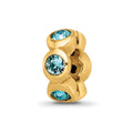 Sterling Silver Gold-plated Reflections Dec Blue Preciosa Crystal Bead