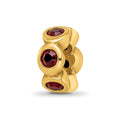 Sterling Silver Gold-plated Reflections Jan Red Preciosa Crystal Bead