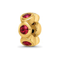 Sterling Silver Gold-plated Reflections July Red Preciosa Crystal Bead