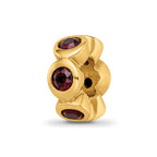 Sterling Silver Gold-plated Reflections June Red Preciosa Crystal Bead
