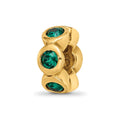 Sterling Silver Gold-plated Reflections May Green Preciosa Crystal Bead
