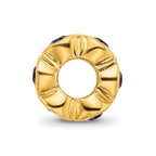 Sterling Silver Gold-plated Reflections Sept Blue Preciosa Crystal Bead