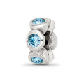 Sterling Silver Reflections March Preciosa Crystal Birthstone Bead
