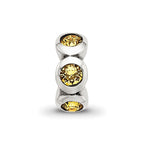 Sterling Silver Reflections Nov Preciosa Crystal Birthstone Bead