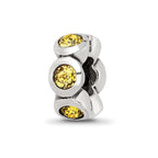 Sterling Silver Reflections Nov Preciosa Crystal Birthstone Bead