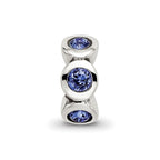 Sterling Silver Reflections Sept Preciosa Crystal Birthstone Bead