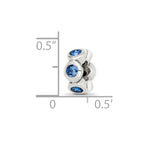 Sterling Silver Reflections Sept Preciosa Crystal Birthstone Bead