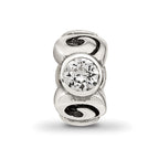 Sterling Silver Reflections April Preciosa Crystal Birthstone Bead