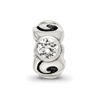 Sterling Silver Reflections April Preciosa Crystal Birthstone Bead