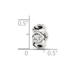 Sterling Silver Reflections April Preciosa Crystal Birthstone Bead