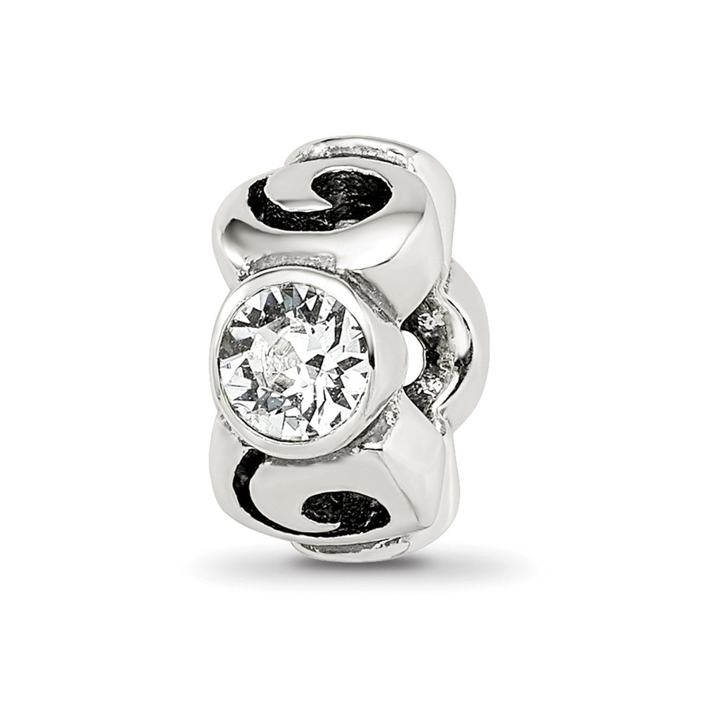 Sterling Silver Reflections April Preciosa Crystal Birthstone Bead