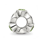 Sterling Silver Reflections August Green Preciosa Crystal Birthstone Bead