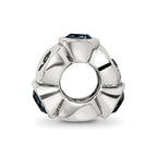 Sterling Silver Reflections December Blue Preciosa Crystal Bead