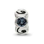 Sterling Silver Reflections December Blue Preciosa Crystal Bead