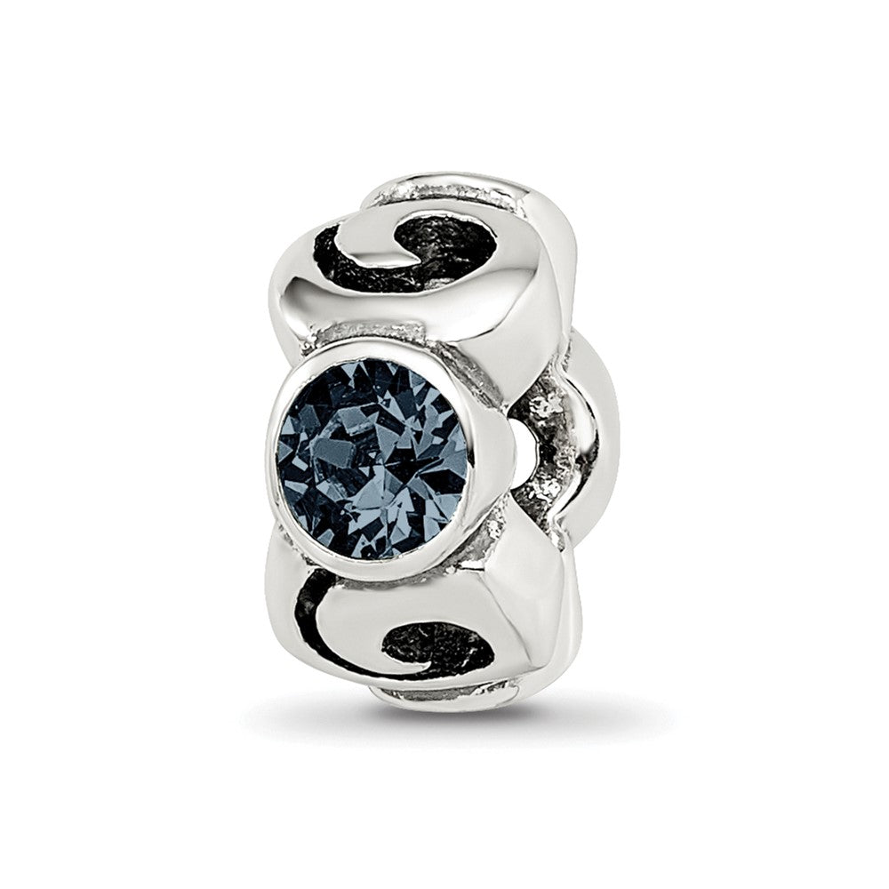 Sterling Silver Reflections December Blue Preciosa Crystal Bead