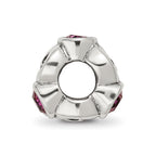 Sterling Silver Reflections Feb Purple Preciosa Crystal Birthstone Bead