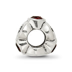 Sterling Silver Reflections June Red Preciosa Crystal Birthstone Bead