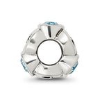 Sterling Silver Reflections March Lt Blue Preciosa Crystal Birthstone Bead
