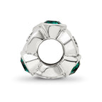 Sterling Silver Reflections May Green Preciosa Crystal Birthstone Bead